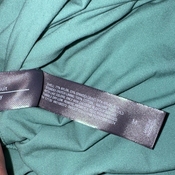 Auden Luxury Collection-NWOT Women's Long Sleeve Teal Bodysuit Size Medium - Picture 9 of 15